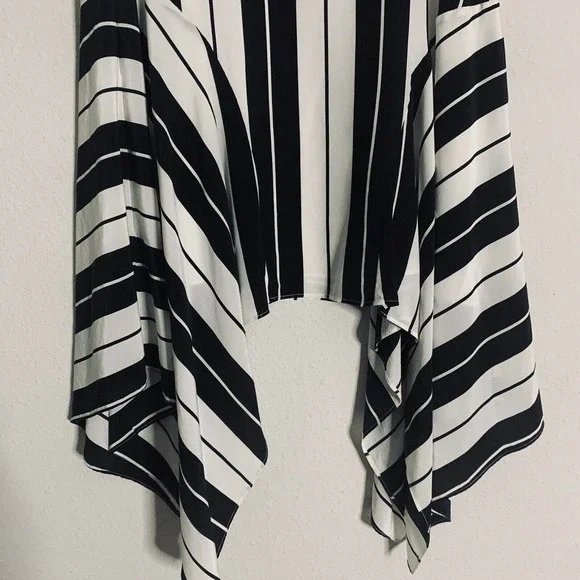 Joie Esha Mixed Stripe Midi Handkerchief Skirt - Picture 3 of 5